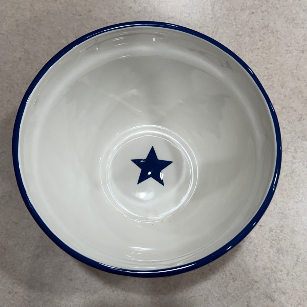 Red and White and Blue Striped Bowl - Picture 2 of 6